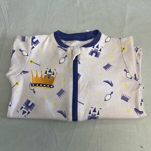 Tuffy - Baby Onesie/Footie/Sleeper with Crown and castle Design
